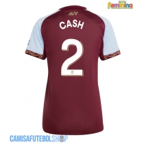 Camisa de time de futebol Aston Villa Matty Cash #2 Replicas 1º Equipamento Feminina 2025-26 Manga Curta